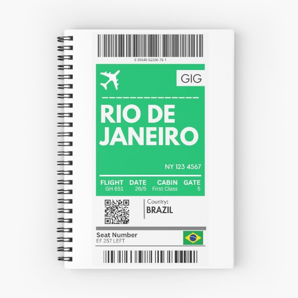 Item preview, Rio De Janeiro Airplane Boarding Pass designed and sold by RoamInk.