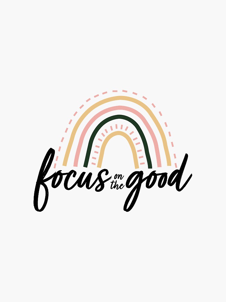 Thumbnail 3 of 3, Sticker, Focus on the Good designed and sold by myyeticactus.