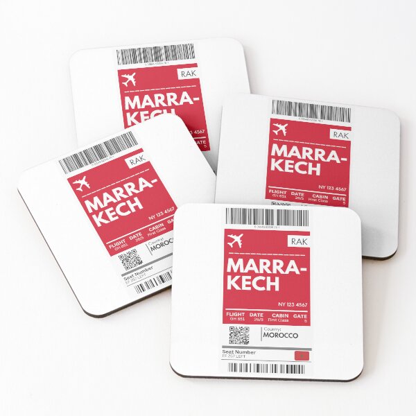 Item preview, Marrakech Airplane Boarding Pass designed and sold by RoamInk.