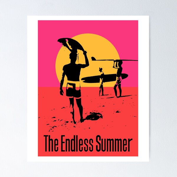 FRAMED) THE ENDLESS SUMMER MOVIE POSTER 66x96cm ART PRINT SURFING BEACH  OCEAN