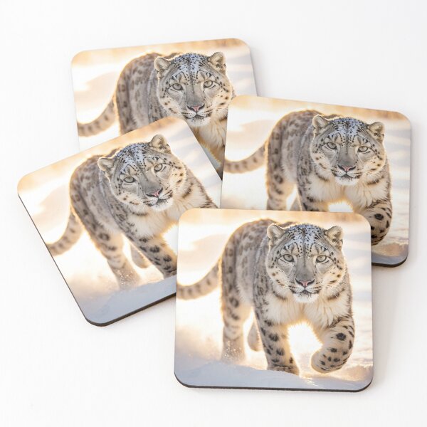 Item preview, Dawn Stalker: Snow Leopard Prowling at Sunrise designed and sold by RK - Shop.
