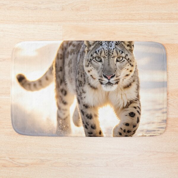 Item preview, Dawn Stalker: Snow Leopard Prowling at Sunrise designed and sold by RK - Shop.