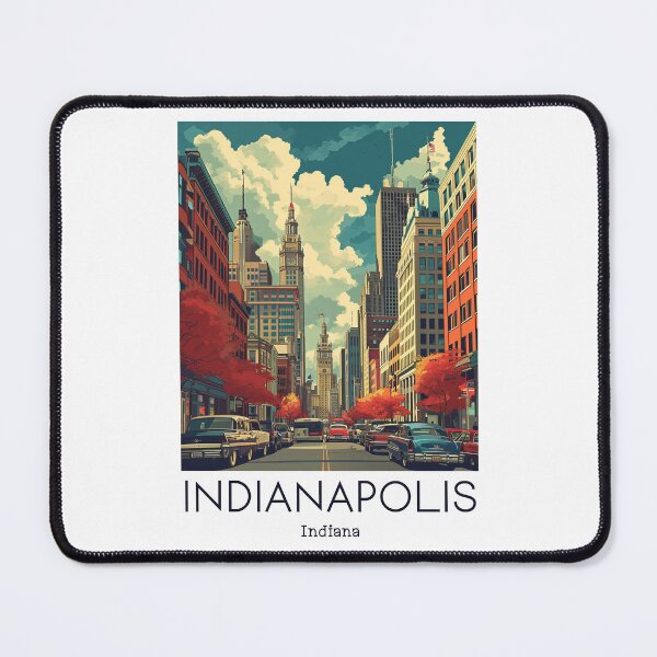 Item preview, A Vintage Travel Illustration of Indianapolis - Indiana - US designed and sold by GoodOldVintage.