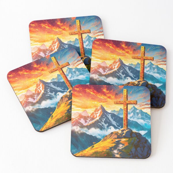 Item preview, red cross on mountain range  designed and sold by zionwardrobe.