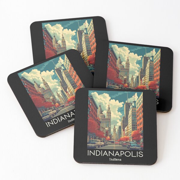 Item preview, A Vintage Travel Illustration of Indianapolis - Indiana - US designed and sold by GoodOldVintage.