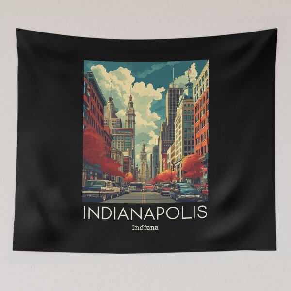 Item preview, A Vintage Travel Illustration of Indianapolis - Indiana - US designed and sold by GoodOldVintage.