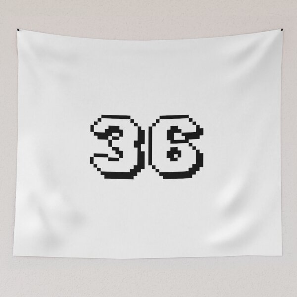 Item preview, 36, thirty-six, white, retro video game, 1 up! designed and sold by Numbers-Art.