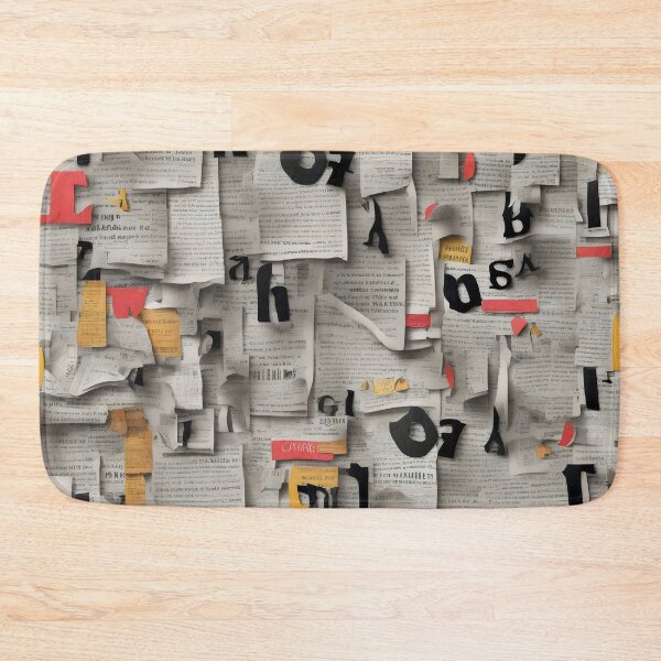 Item preview, Abstract Collage of Torn Paper and Scattered Letters designed and sold by Rostislav Bouda.