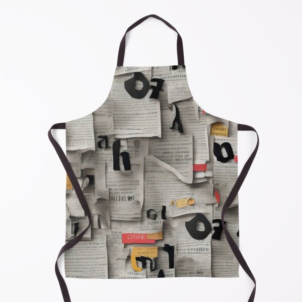 Item preview, Abstract Collage of Torn Paper and Scattered Letters designed and sold by Rostislav Bouda.