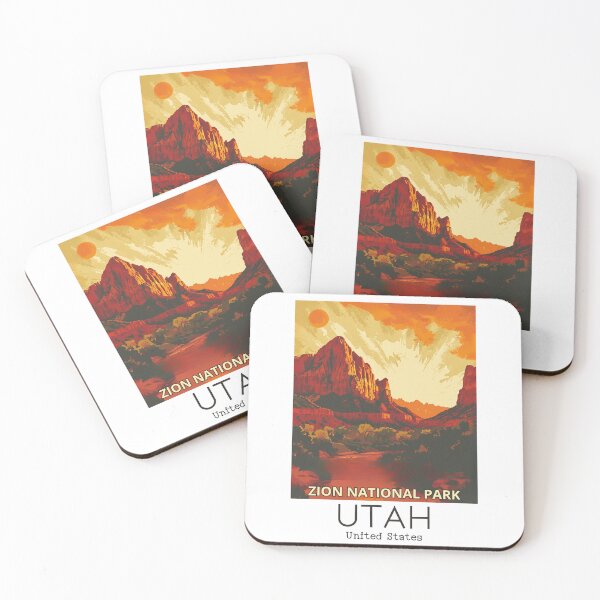 Item preview, A Vintage Travel Illustration of Zion National Park - Utah - US designed and sold by GoodOldVintage.