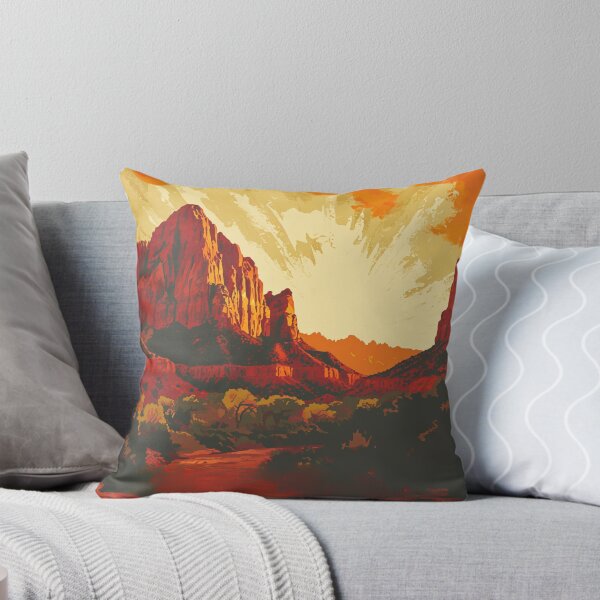Item preview, A Vintage Travel Illustration of Zion National Park - Utah - US designed and sold by GoodOldVintage.