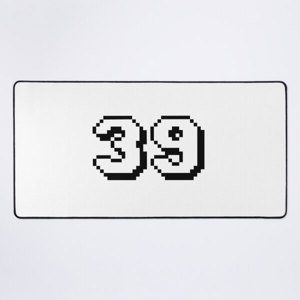 Item preview, 39, thirty-nine, white, retro video game, 1 up! designed and sold by Numbers-Art.