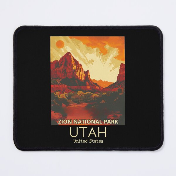Item preview, A Vintage Travel Illustration of Zion National Park - Utah - US designed and sold by GoodOldVintage.