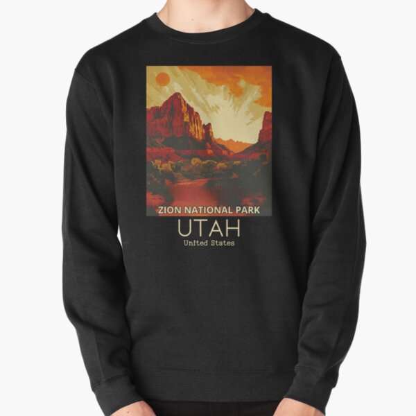 Vista previa del artículo con la obra «Una ilustración de viaje vintage del Parque Nacional Zion - Utah - EE. UU.», diseñado y vendido por GoodOldVintage.
