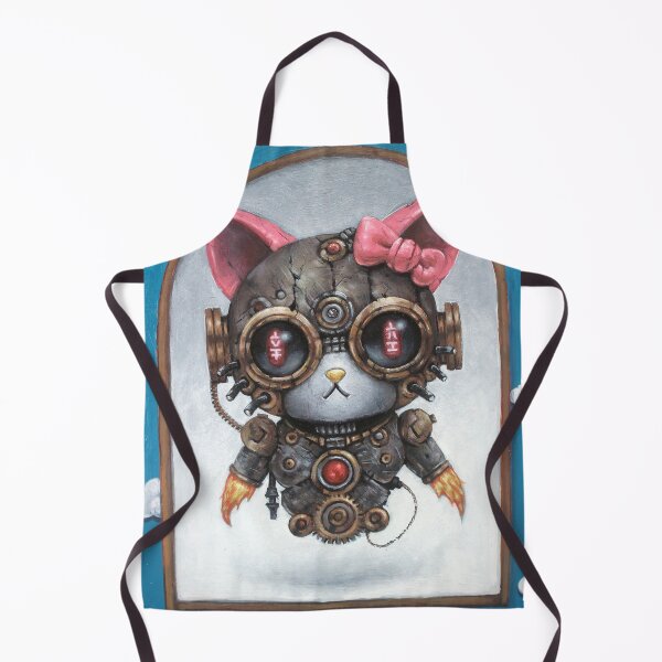 Item preview, Goodbye Kitty | Kittytron | Destroyer of Cuteness. Cyborg Kitty Steampunk Cat. Cyberpunk animal painting by tyler tilley designed and sold by Tyler Tilley.
