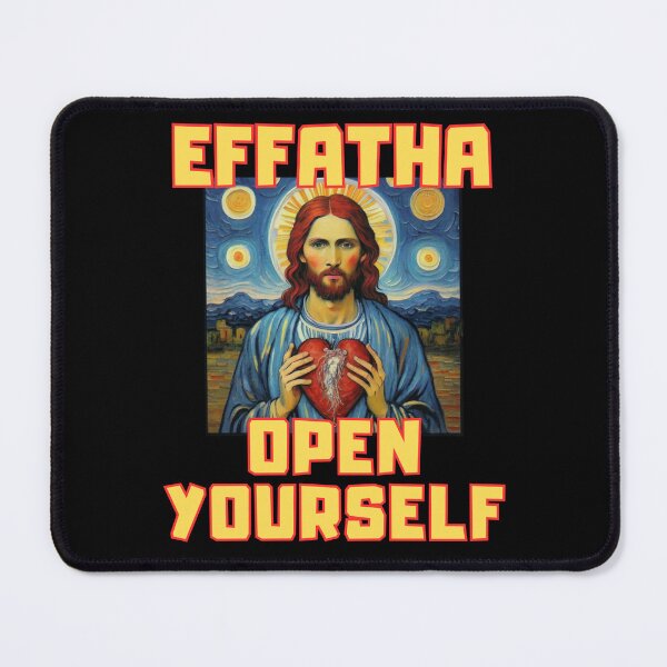 Item preview, Jesus say effatha that is open yourself in cute van gogh style christian gifts designed and sold by thankful-loco.