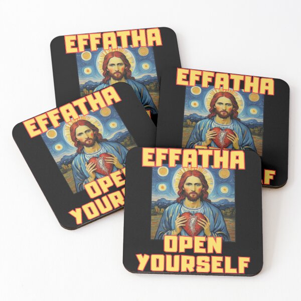 Item preview, Jesus say effatha that is open yourself in cute van gogh style christian gifts designed and sold by thankful-loco.