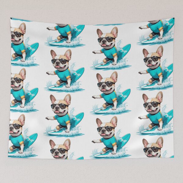 Item preview, a cute French Bulldog  Surfing  designed and sold by chathai.