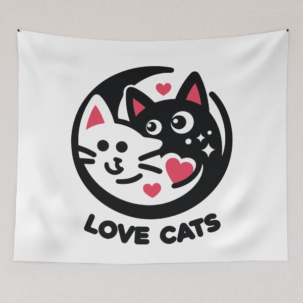 Item preview, love cats designed and sold by StellarValor.