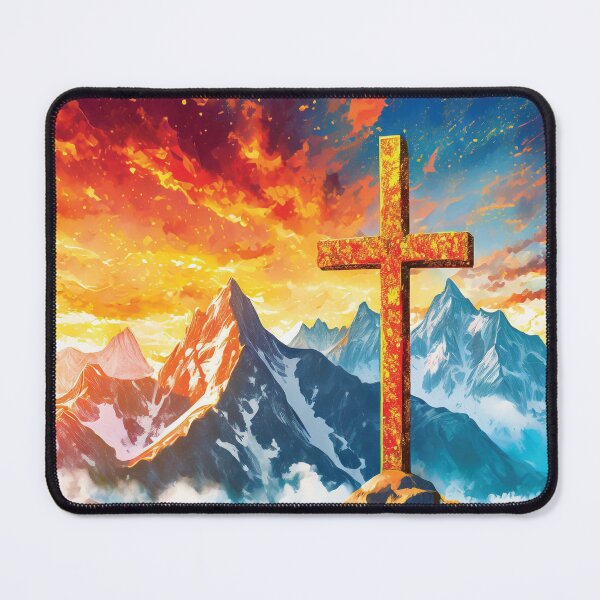 Item preview, red cross on mountain range designed and sold by zionwardrobe.