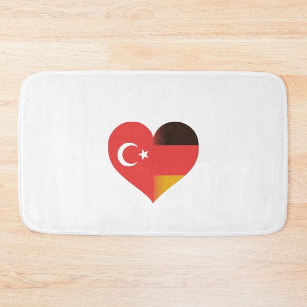 Item preview, Türkiye and Germany national flags in the heart designed and sold by Ecmoprints.
