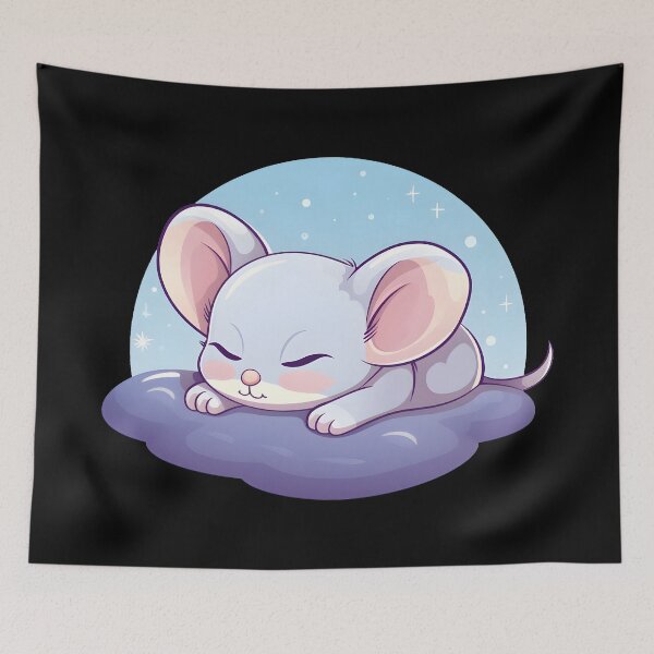 Item preview, Cute Kawaii Sleeping Mouse designed and sold by Leonardo Palumbo.