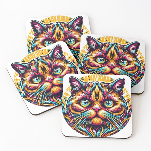 Item preview, cat Funny animal emblem  designed and sold by Expressions-Sel.