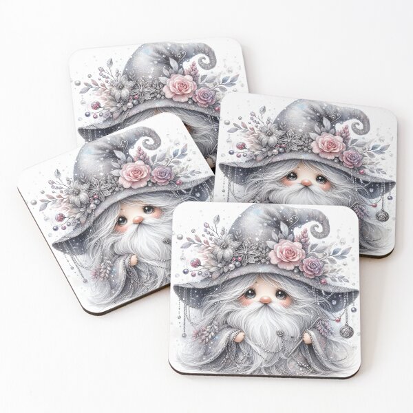 Item preview, Cute watercolor  silver gnome designed and sold by Sameena Fatima.