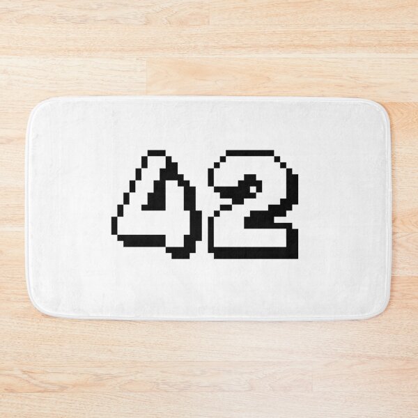 Item preview, 42, forty-two, white, retro video game, 1 up! designed and sold by Numbers-Art.