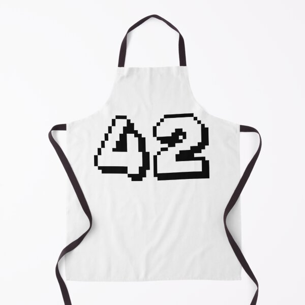 Item preview, 42, forty-two, white, retro video game, 1 up! designed and sold by Numbers-Art.