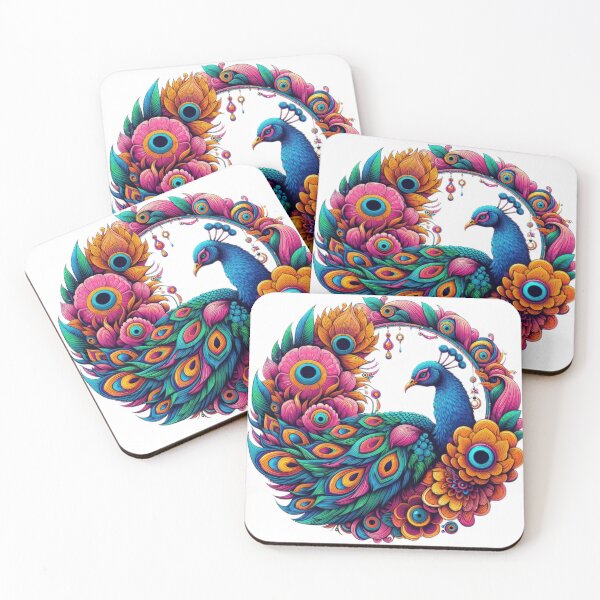 Item preview, Funny animal emblem peacock designed and sold by Expressions-Sel.
