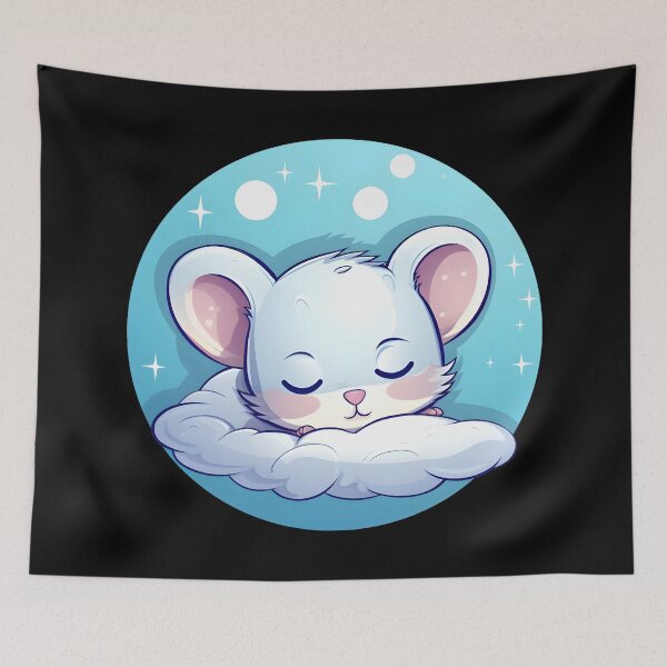 Item preview, Cute Kawaii Mouse Sleeping designed and sold by Leonardo Palumbo.