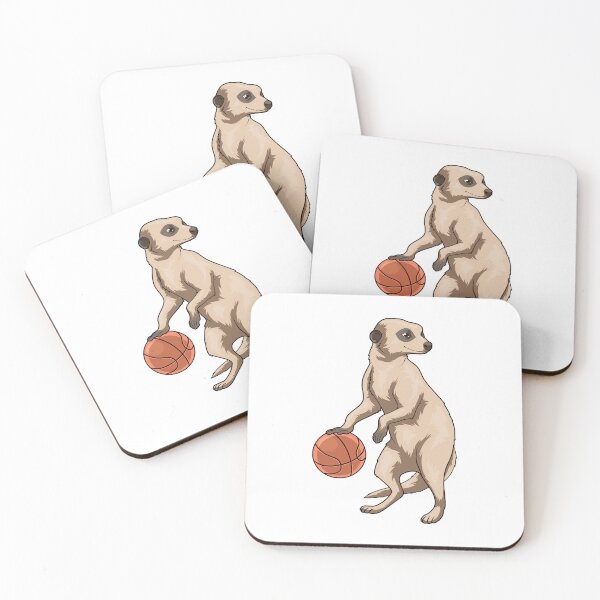 Item preview, Meerkat Basketball player Basketball designed and sold by Snabdesign84.