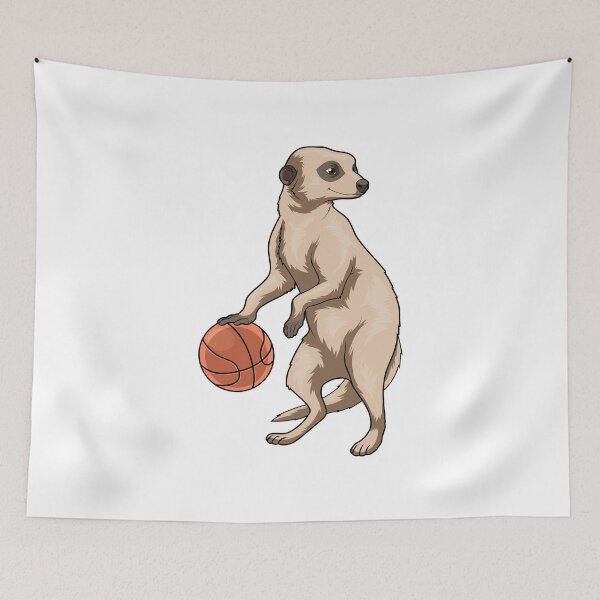 Item preview, Meerkat Basketball player Basketball designed and sold by Snabdesign84.