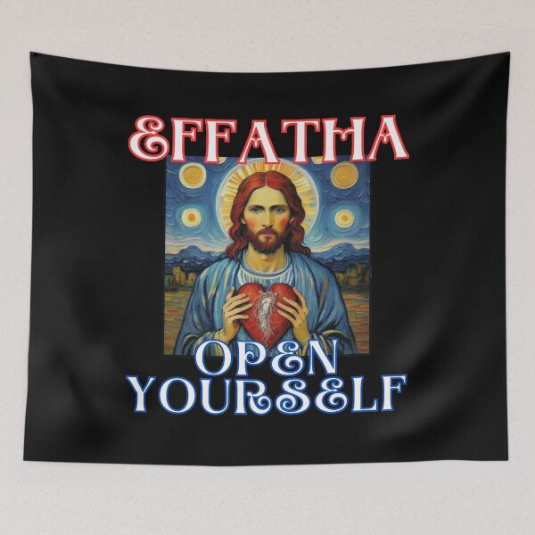 Item preview, Jesus say effatha that is open yourself in romantic van gogh style christian gifts designed and sold by thankful-loco.