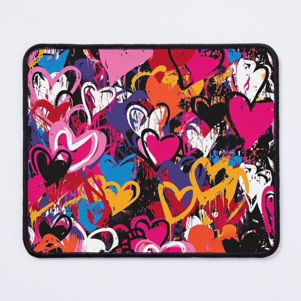 Item preview, Colorful Graffiti Hearts Pattern designed and sold by ArtsyWishy.