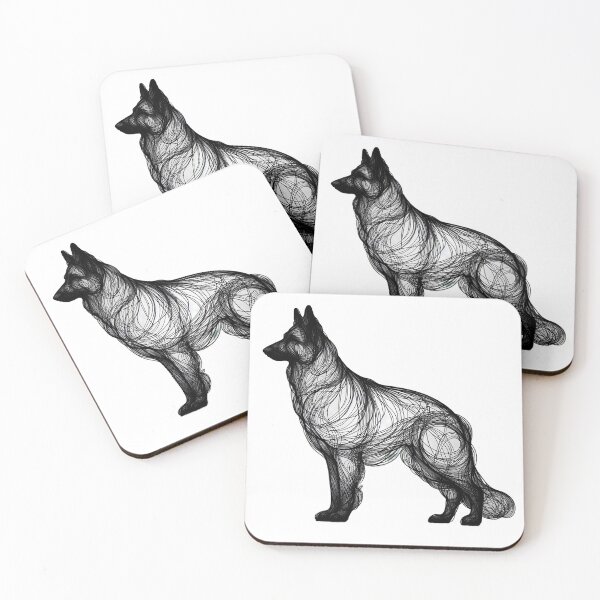 Item preview, Dog german shepherd breed in minimalistic style designed and sold by Camisco.