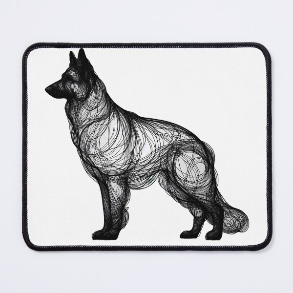 Item preview, Dog german shepherd breed in minimalistic style designed and sold by Camisco.