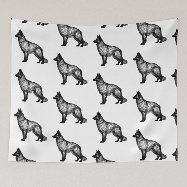 Item preview, Dog german shepherd breed in minimalistic style designed and sold by Camisco.