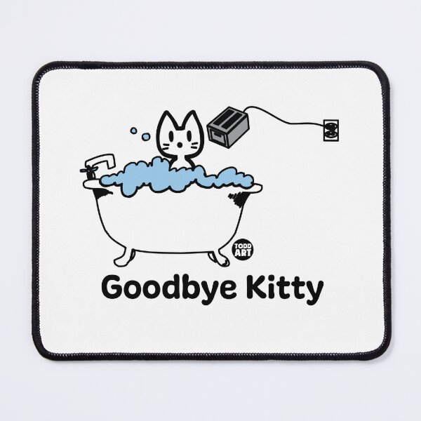 Item preview, Goodbye Kitty - Kitty in Bath Tub Sticker designed and sold by TODD GOLDMAN.