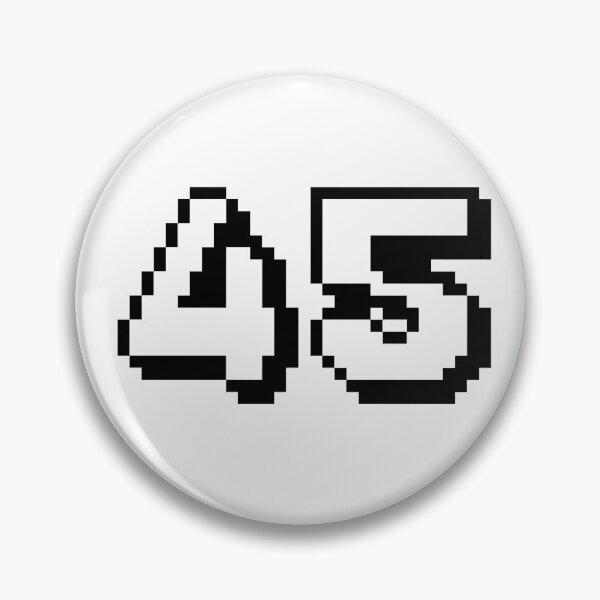 Item preview, 45, forty-five, white, retro video game, 1 up! designed and sold by Numbers-Art.