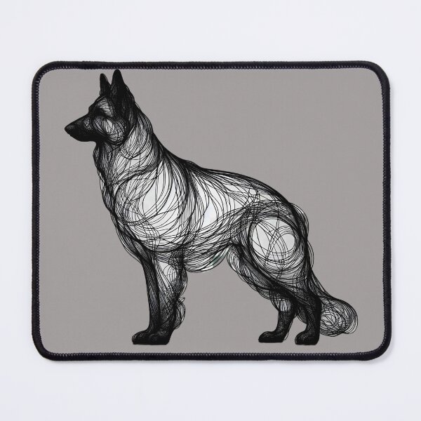 Item preview, Dog german shepherd breed in minimalistic style designed and sold by Camisco.