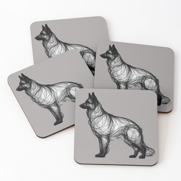 Item preview, Dog german shepherd breed in minimalistic style designed and sold by Camisco.