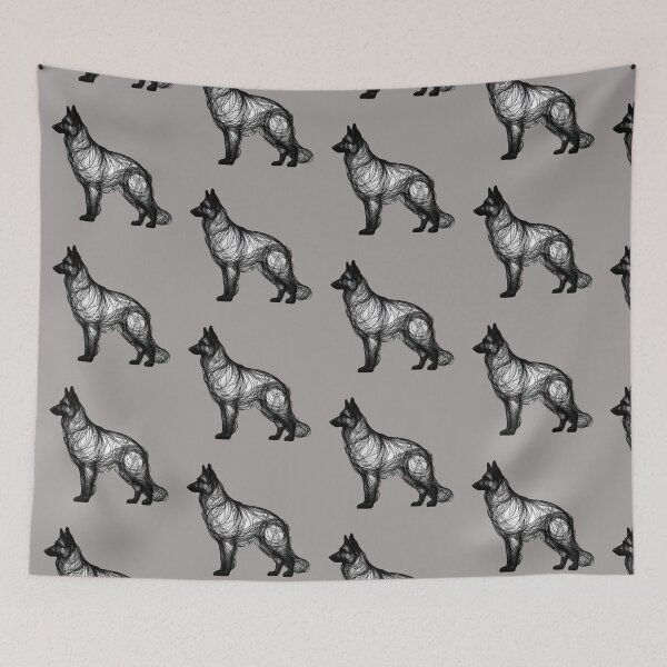 Item preview, Dog german shepherd breed in minimalistic style designed and sold by Camisco.