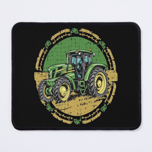 Vista previa del artículo con la obra «Gran tractor verde en la granja», diseñado y vendido por SaNNty.