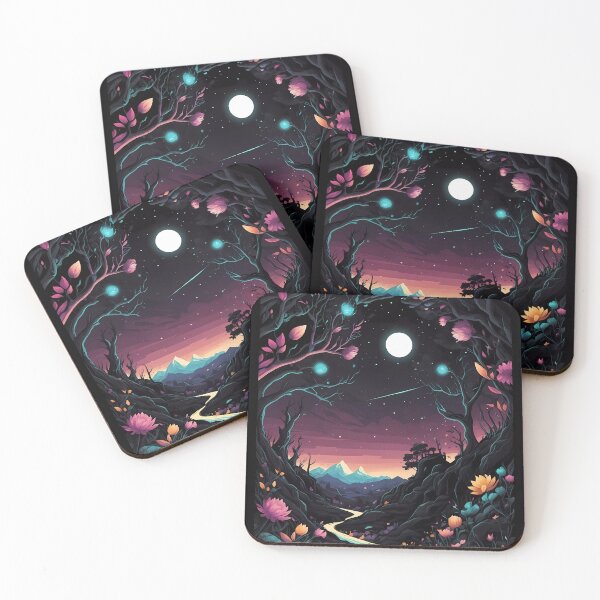 Item preview, Enchanted Moonlit Path Through a Floral Grove designed and sold by Vitalka-uk.