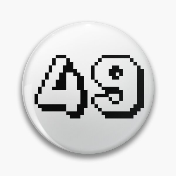 Item preview, 49, forty-nine, white, retro video game, 1 up! designed and sold by Numbers-Art.