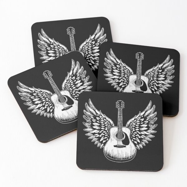 Item preview, Acoustic Guitar with Wings - Vintage Six-String designed and sold by hadleyfoo.