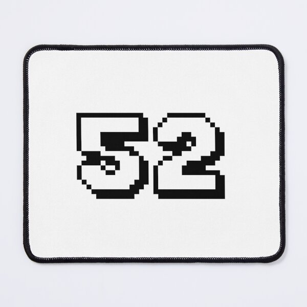 Item preview, 52, fifty-two, white, retro video game, 1 up! designed and sold by Numbers-Art.
