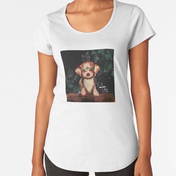 Tail Wags & Puppy Love: A Pawsitively Adorable Illustration Premium Scoop T-Shirt